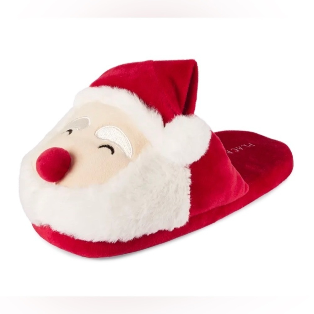 Place - NEW- Unisex Adult Matching Family Santa Slippers - Red